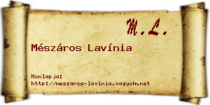Mészáros Lavínia névjegykártya